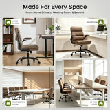 Office Chair Adjustable Desk Chair Mid Back Executive Comfortable