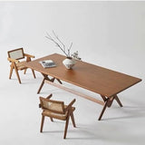 AQWASYUTER Office Computer Desk Solid Wood Living Room Large Table Modern