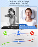 JZBRAIN Neck Massager Pillow with Heat : Cordless Neck Massager for Pain Relief Deep Tissue - Rechargeable Massage Pillow 3 Intensity & Heating Daily Comfort for Desk Workers Women Men at Home Use