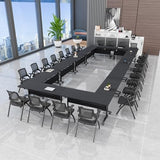 Usosidam Folding Conference Room Table, Modular Mobile Large Flip-Top