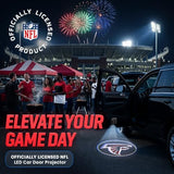 Sporticulture NFL American Football Atlanta Falcons - Car Door Lights Logo Shadow Display - Car Accessories with One Team Logo Slide - Compatible for Most Car Models - Battery Powered, 2.5” x 2.5”