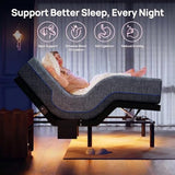 Marsail NS1 Twin XL Adjustable Bed Base with Massage- Smart Dual Motor Bed Frame with Wireless Remote