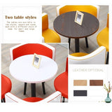 Round Dining Table Set for 4 with Chairs, Office Conference Reception Coffee Negotiation Table and Chairs Set