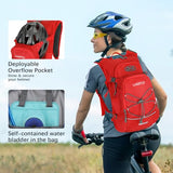 LARIPOP 18L Hydration Backpack with 2L BPA-Free Leak-Proof Water Bladder, Lightweight Breathable Reflective Daypack for Hiking Cycling MTB Trail Running Camping Men Women