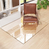 InfiniGlass Tempered Glass Chair Mat 46"x36" – Ultra-Clear Office Chair Mat for Hardwood Floors & Low-Pile Carpets