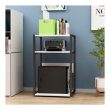 PXIWDAN Printer Stand Removable Printer Stand Office 3-Layer Fax Machine Scanner Shelf Living Room with Non-Slip Feet for Office(B)