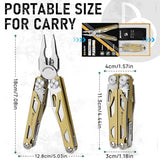BIBURY Multitool Pliers Pro BI2045, Foldable Multitools with Replaceable Wire Cutters and Saw, Stainless Steel Multi Tool w/Upgraded Scissors and Screwdriver Set, Ideal for Camping, Hiking, Survival