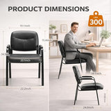 Office Reception Guest Chair Set of 6, Waiting Room Chair, Desk Chair No Wheels