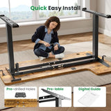 L-Shaped Standing Desk - 63 Inch Adjustable Corner Standing Desk with Flexible Monitor Stand