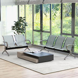5-Seat Reception Chair - 2pcs Waiting Room Chairs with Arms & Stainless Steel Frame