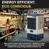Landeagle 40″ Swamp Cooler Air Conditioner, 4800CFM Portable Evaporative Coolers with 10.6 Gal Tank,120°Oscillation, Outdoor Cooling Fan with Continuous Auto Fill for Patio Garage Industry Commercial