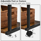 HOOBRO Industrial Printer Stand with Charging Station, 3-Tier Printer Table, Rolling Printer Cart