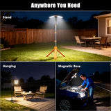 SKYFIRE Rechargeable Camping Light, 5500 Lumens LED Work Light with Detachable Tripod, 10000mAh Battery Powered, Solar Magnetic Waterproof Outdoor Light for Camping, Emergency, Construction Site