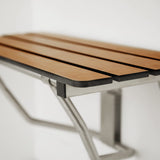Seachrome SSR-320225-PT 32-inch ADA Folding Shower Seat Right-Handed, Teak