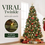 Best Choice Products 12ft Artificial Christmas Tree with LED Twinkling Lights