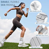 INDEPANDIA Wrist & Ankle Weights for Women and Men, 2lbs Pair Adjustable Silicone Weighted Bangles for Arm & Leg Workouts, Perfect for Pilates, Yoga, etc.