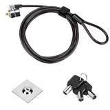LORADAR Laptop Cable Lock - 6.7Ft Security Cable with Adhesive Anchors - Compatible for Tablets, Laptops, iMac & Other Devices - 3 Keys (Keyed Different)