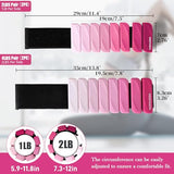 INDEPANDIA Wrist & Ankle Weights for Women and Men, 2lbs Pair Adjustable Silicone Weighted Bangles for Arm & Leg Workouts, Gradient Pink