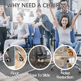 Non-Slip Office Chair Mat 60x120cm - Light Grey Floor Protector for Hardwood & Carpet, Desk Mat for Rolling Chairs, Perfect for Gaming & Home Office