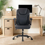SEATZONE Black Office Chair Ergonomic Desk Chair with Lumbar Support