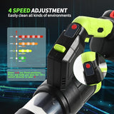 Opuliv Leaf Blower Cordless, 2in1 Electric Cordless Leaf Blower w/ 2 Batteries & Charger, 4 Wind Speed, 2 Handheld Modes, 4.0/5.0AH Battery, Lightweight Blowers