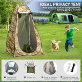 Thallike Portable Camping Shower, Pop Up Shower Privacy Tent Kit with LED Lights, Rechargeable Shower Pump with 6.6 Gallons Foldable Bucket Camp Bathroom for Adults Outdoor Hiking