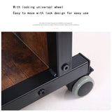 ZXFNVXC Rolling Laptop Table Lap Desk For Cart Mobile End Height Adjustable