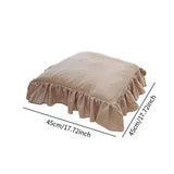 PYmijimy Chair Cushion Pad Seat Upholstery with Removable Cover and Ties Hold for A Decoration in European(Milk Tea)