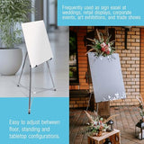 Art Supply 66" High Gallery Silver Aluminum Display Easel and Presentation Stand