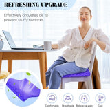 Seat Cushion, Thickened Big Gel Seat Cushion, Strong Support, Sciatica & Back Pain Relief, Breathable Cool Suitable as Office Chair Cushion
