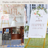 Gold Metal Easel Stand for Sign, Heavy Duty Folding Easel for Wedding Welcome Sign, Decorative Easel for Mirror, Art, Photo