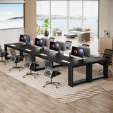 Tribesigns 7 ft Conference Table for 6 to 8 People, Modern Rectangle Meeting Room Desk for Boardroom