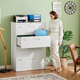 Metal Lateral Filing Cabinet Wide Office Organization Storage for Home Office Hanging Letter