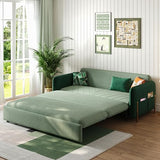 Homary Sleeper Sofa Bed 79", Velvet Convertible Sofa Bed Couch with Storage Drawers & Side Pockets
