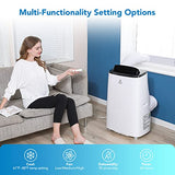 14,000 BTU Portable Air Conditioner – 3-in-1 Ultra-Quiet Cooling, Dehumidifier & Fan for Rooms Up to 700 Sq. Ft., Remote Control, Sleep Mode, 24H Timer, Easy Window Installation Kit, Black AC Unit