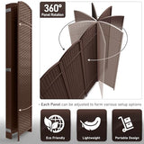 Sorbus 6 Panel Room Divider 6 ft. Tall - Privacy Screen, Extra Wide Double Hinged Panels