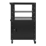 Utility Steel AV Cart w/Universal Wheels,Heavy Duty Av Cart w/Keyboard Tray