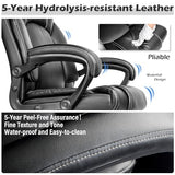 OUTFINE Office Chair Executive Office Chair Desk Chair Computer Chair with 5-Year hydrolysis-Resistant, Black