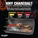 King-Griller Gambler Portable Charcoal Grill in Black Char-Griller