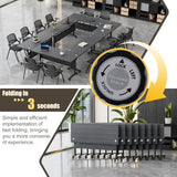 rzoizwko Folding Conference Room Tables, Conference Table with Power