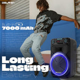 Dolphin BoxParty 1500: High Power 15" Woofer w/Loud & DEEP BASS | Portable Party Bluetooth Speaker with Sound Activated Lights
