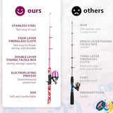 WIDDEN Kids Fishing Pole, Portable Telescopic Kids Fishing Poles for Boys and Girls, Fishing Rod and Reel Combo Kit with Tackle Box, and Fishing Net, Best Fishing Pole for Toddler Youth