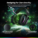 Laptop, Mac & Switch, Dual Low-Latency 2.4GHz USB/Type-C, Bluetooth Gaming Headphones with ENC Mic for Gamecube