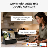 aosu Doorbell Camera Wireless- Head-to-Toe View, 2.4GHz WiFi Video Doorbell with Chime