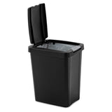 Sterilite 7.5 Gallon TouchTop Wastebasket with Lid that Opens with Touch, Conceals Trash in the Kitchen, Bathroom, Mudroom or Office, Black, 12-Pack
