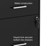 File Cabinet for Letter/Legal Files, 3-Drawer, Letter/Legal Compatible, Locking
