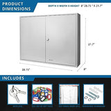 Barska 600 Position Wall Mount Key Cabinet with Key Lock Box Safe