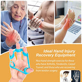 Hand Grip Strengthener, Finger exerciser, Grip Strength Trainer (6 PCS),NEW MATERIAL,Forearm grip workout, Finger Stretcher, Relieve Wrist Pain, Carpal tunnel. (Finger exerciser)