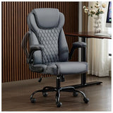 amseatec Office Chair with Flip-Up Arms, Ergonomic PU Leather Executive Desk