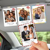 CHENGXINXINXI Custom Acrylic car Sun Visor Photo Holder with Personalized Text and Photos. A Stylish car Interior Accessory and Thoughtful Gift Option.